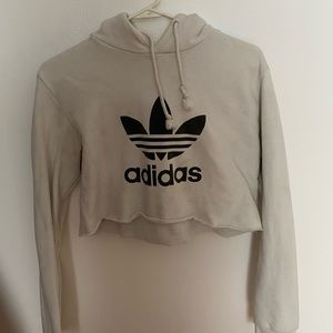 cropped white adidas sweatshirt